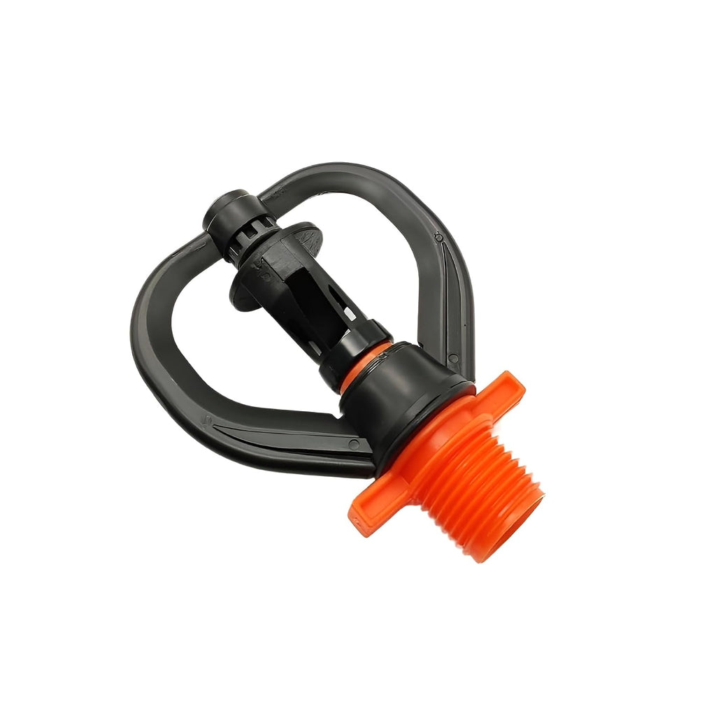 1/2 Inch Butterfly Sprinkler, Black with Orange Nozzle, Male Thread Connection Pack of 12