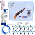 Premium Fogger Misting System Kit, 12 Nozzles with Built In Digital Cycle Timer, Complete Accessories for Outdoor Cooling