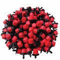 Adjustable 8 Hole Red Hat Dripper for Drip Irrigation | 360° Micro Sprinkler Water Dripper | Water-Saving Garden Watering Emitters for Pots, Nursery, Garden, Greenhouse & Agriculture