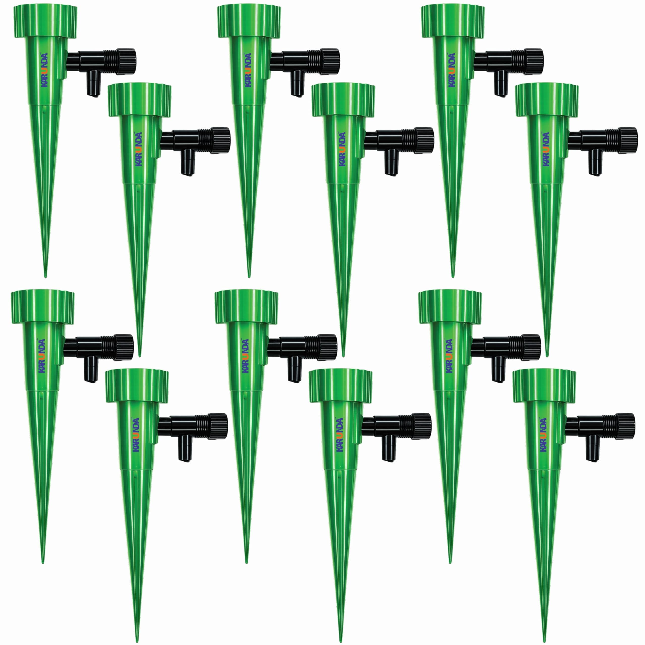 Adjustable Drip Irrigation Spike Dripper | Plant Watering Spike with Flow Control Valve | Automatic Watering Device for Indoor Plants Outdoor Plants Pots Garden (Pack of 6)