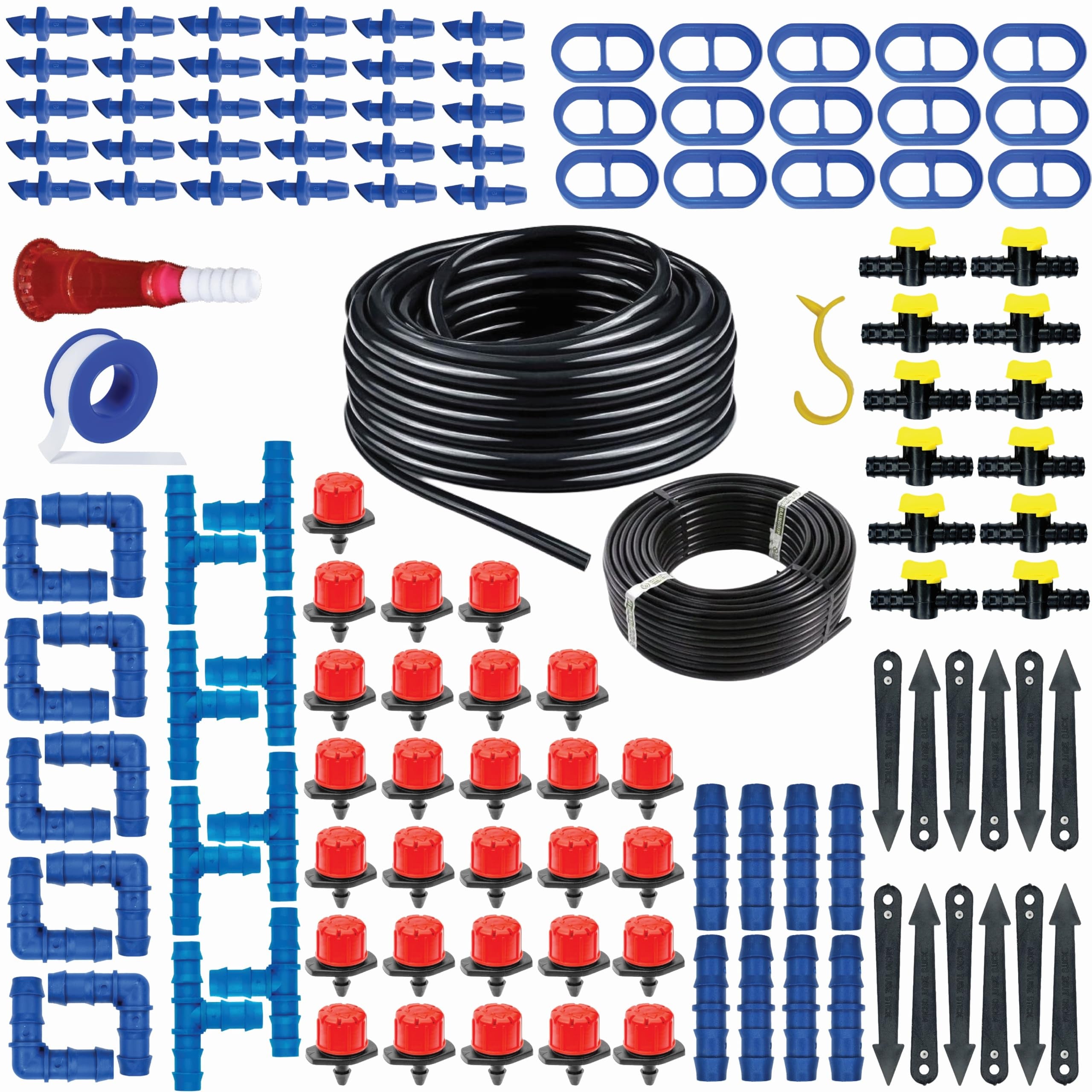 Drip Irrigation Kit for 10 Plants with Adjustable Drippers Automatic Watering System for Garden Balcony Terrace Kitchen Garden and Potted Plants DIY Installation Kit