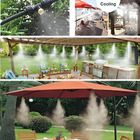 Pre Assembled Fogger System Kit With Digital Cycle Timer | With 100 GPD Pump, 10 Nozzles & 15m Pipe | Best For Dairy Farms, Restaurants Poultry Farm